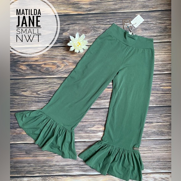 Matilda Jane Green Ruffle Pants - Picture 1 of 1